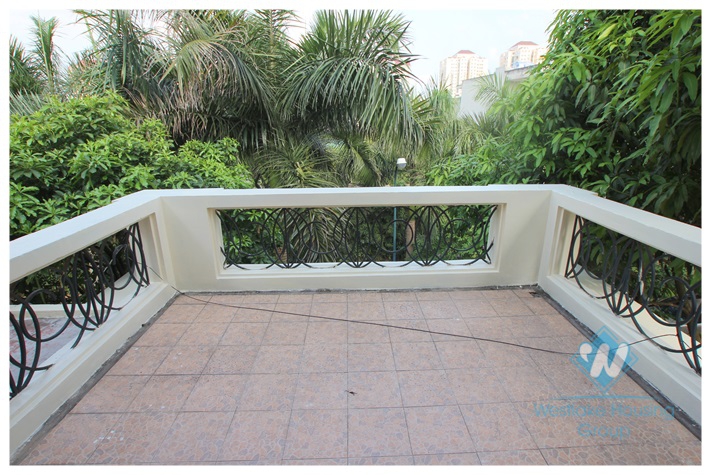 Beautiful villa with garage and garden for rent in Ciputra, Tay Ho